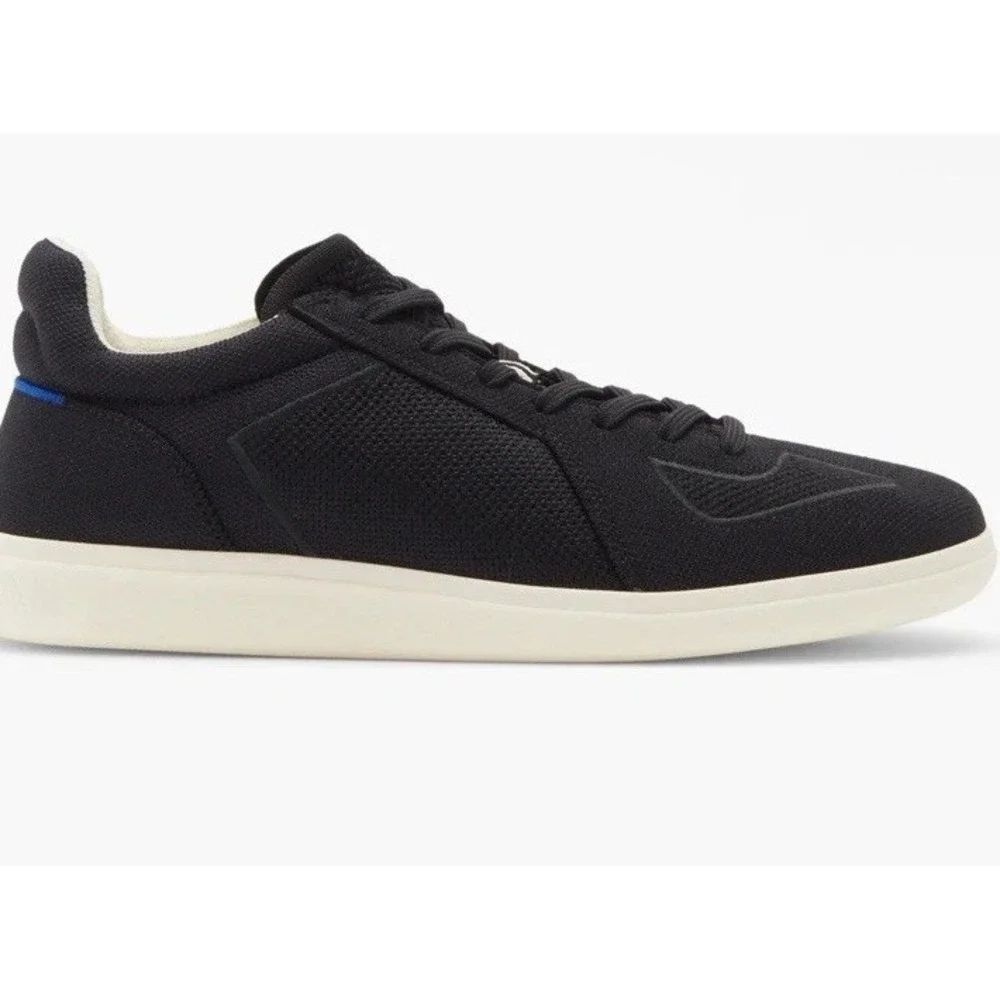 Rothy's Men Sz 12 Black RS01 Lace Up Sneakers Washable Knit $179 Casual Shoe